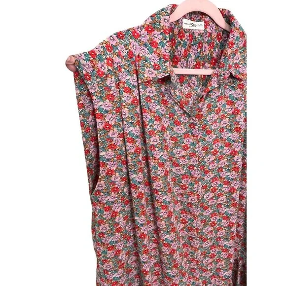 NATURAL LIFE Floral Sleeveless Maxi Dress in Pink and Cream - Picture 5 of 8